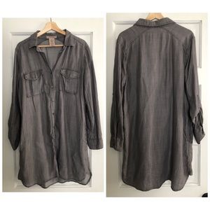 Charcoal denim dress